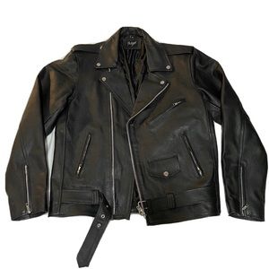 Reclaimed Vintage Leather Biker Jacket Size Medium